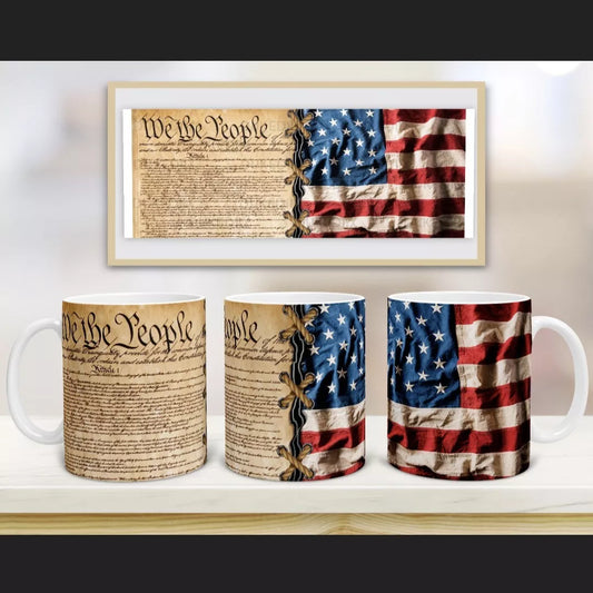 Constitution - Patriotic Coffee Mug - 15oz Cup