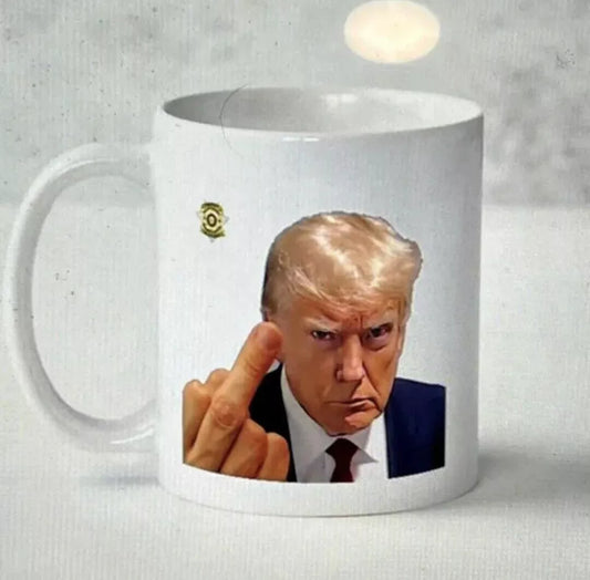 Trump Middle Finger - Patriotic Coffee Mug - 15oz Cup